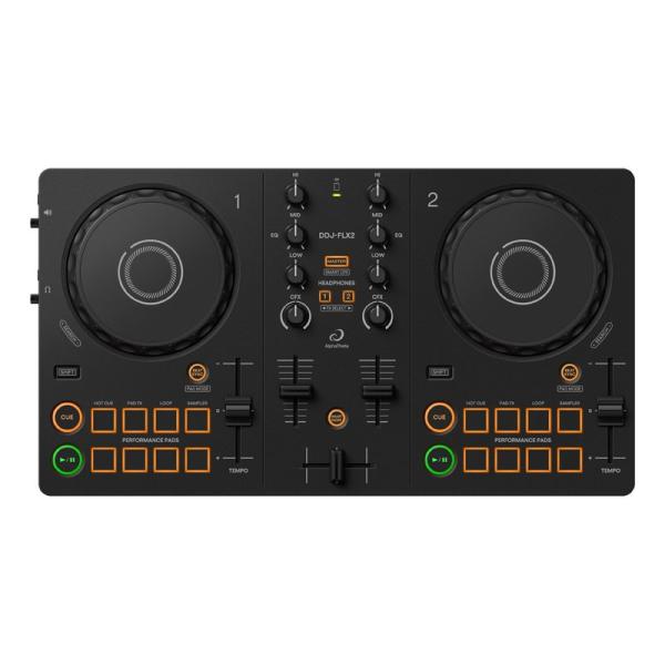 AlphaTheta DDJ-FLX2 【支持APPLE MUSIC】(兼容djay / rekordbox / Serato DJ Lite的DJ控制器)(阿尔法西塔)