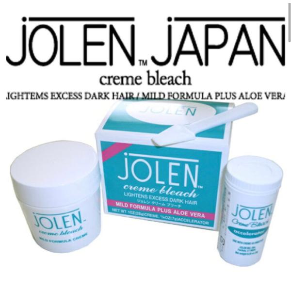 JOLEN creme bleach ジョレン クリーム ブリーチ 【追跡番号付き・送料無料】脱色クリーム日本正規代理店商品 アロエ入りマイルド28g 当日発送(定休日を除く)
