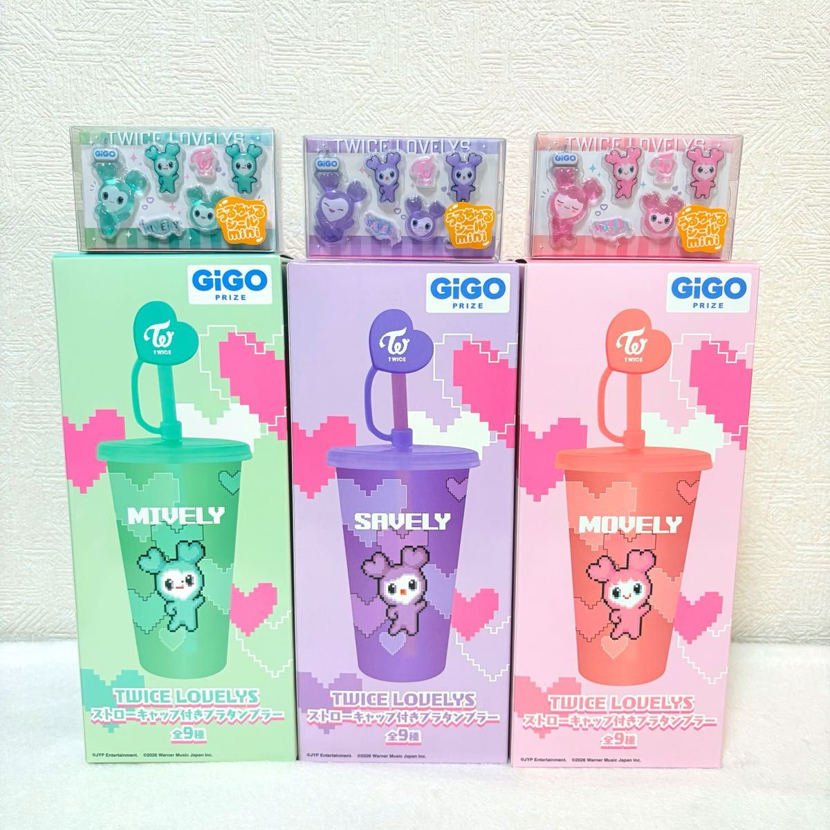 GIGO Limited TWICE Plastic Tumbler with Straw Cap Misamo Seal Set
