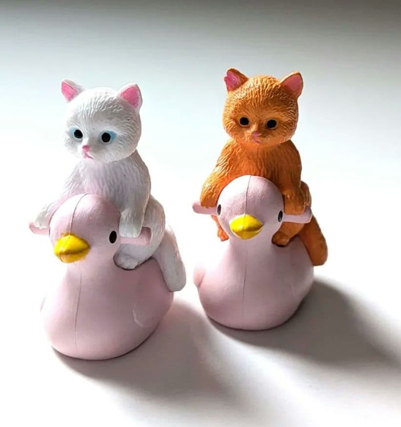 Cute Cat Miniature Figurines Set of 2