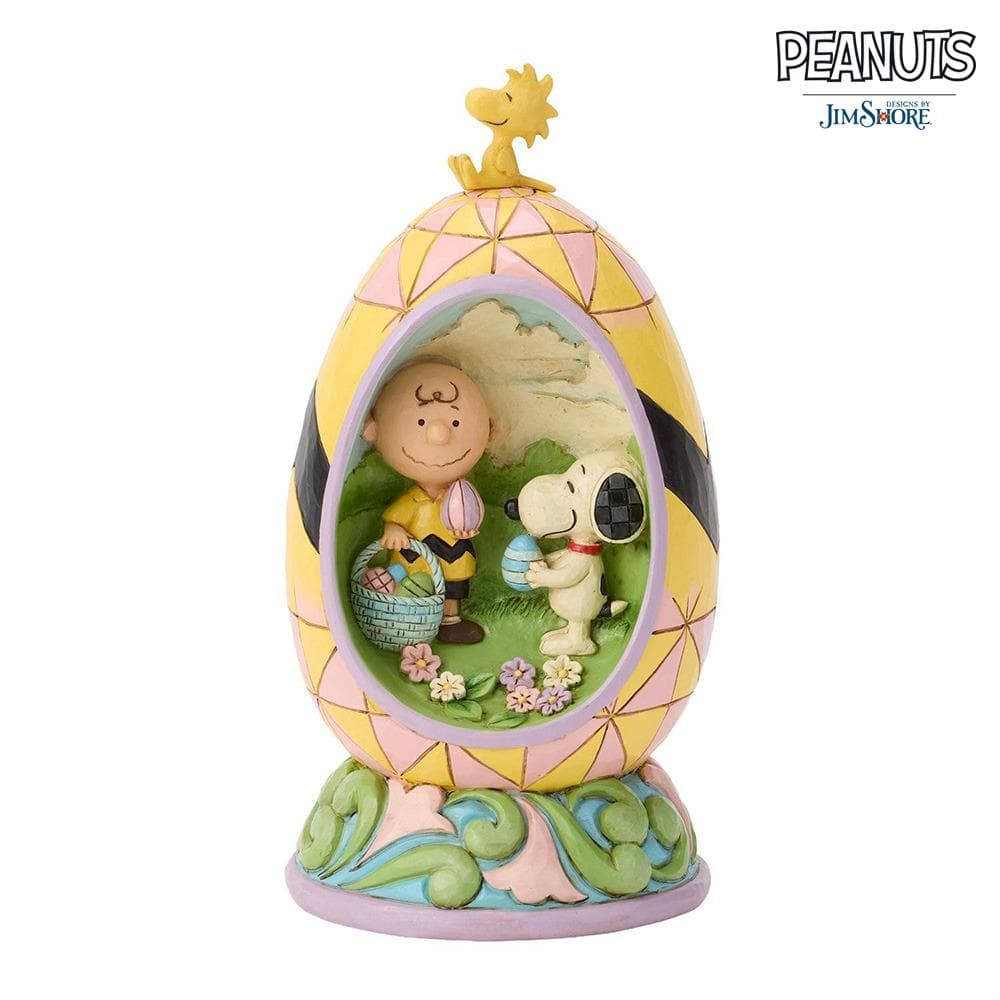 Snoopy & Charlie Brown Egg Diorama Jim Shore Enesco