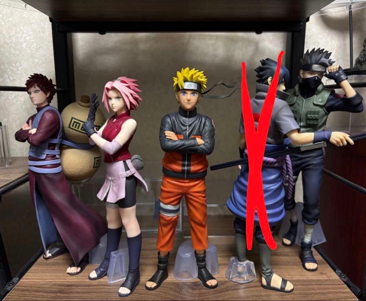 NARUTO 手办 4体套装 我爱罗 春野樱 漩涡鸣人 旗木卡卡西