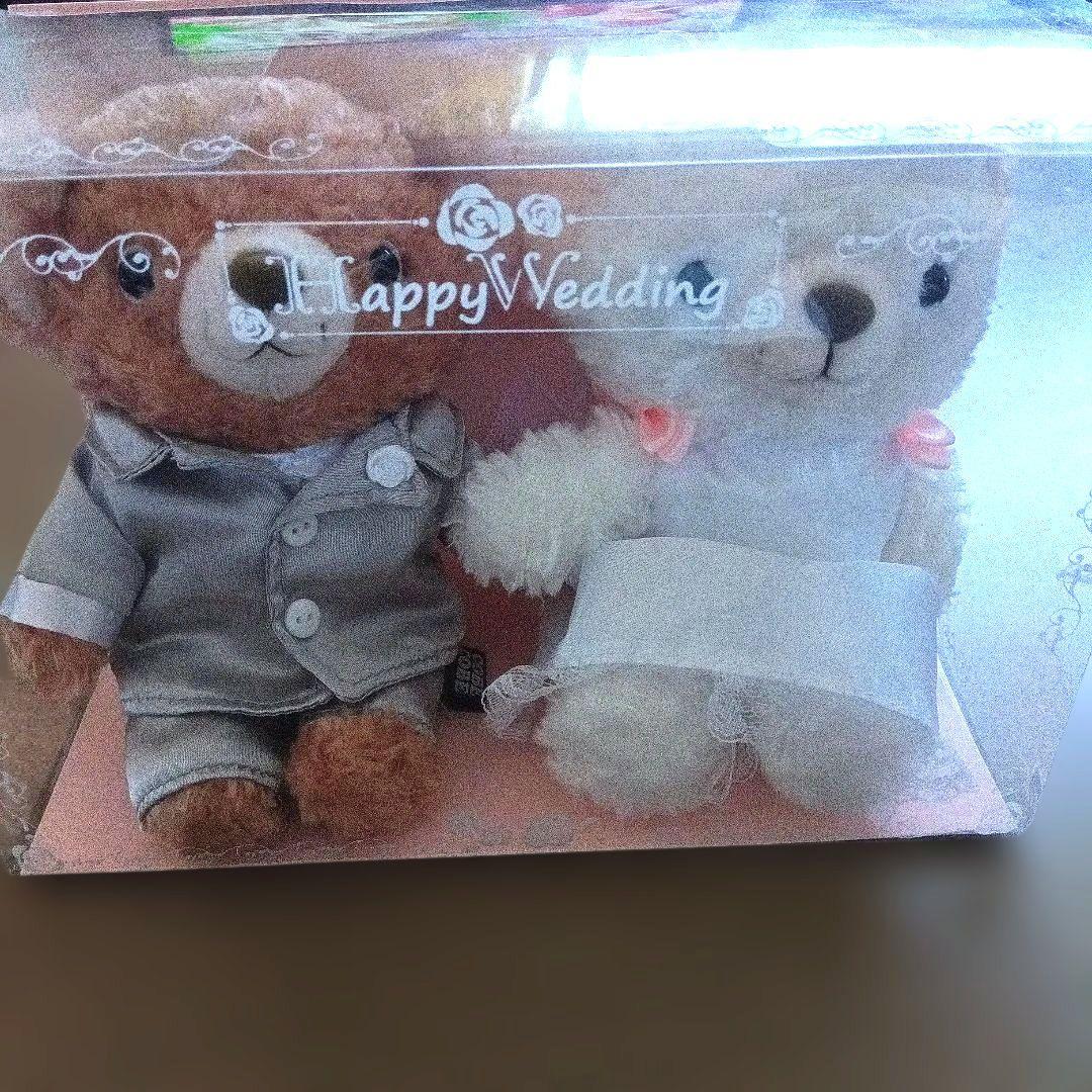 婚礼欢迎娃娃 熊熊毛绒玩具套装 幸福婚礼娃娃
