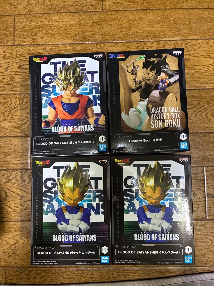 龙珠 手办4件套 BLOOD OF SAIYANS 贝吉塔2体&孙悟空 History Box 孙悟空