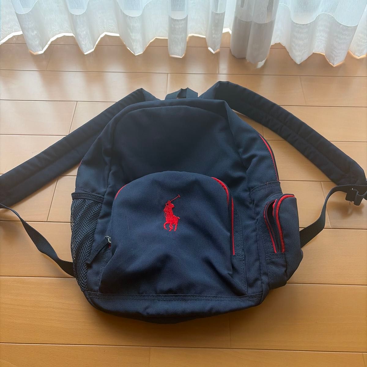 POLO RALPH LAUREN 拉夫劳伦 双肩包 海军蓝 红色刺绣