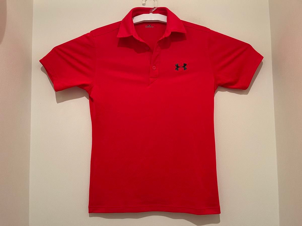 UNDER ARMOUR アンダーアーマー 半袖 ポロシャツ（Sサイズ）トレーニングウェア オレンジ色 ゴルフウェア