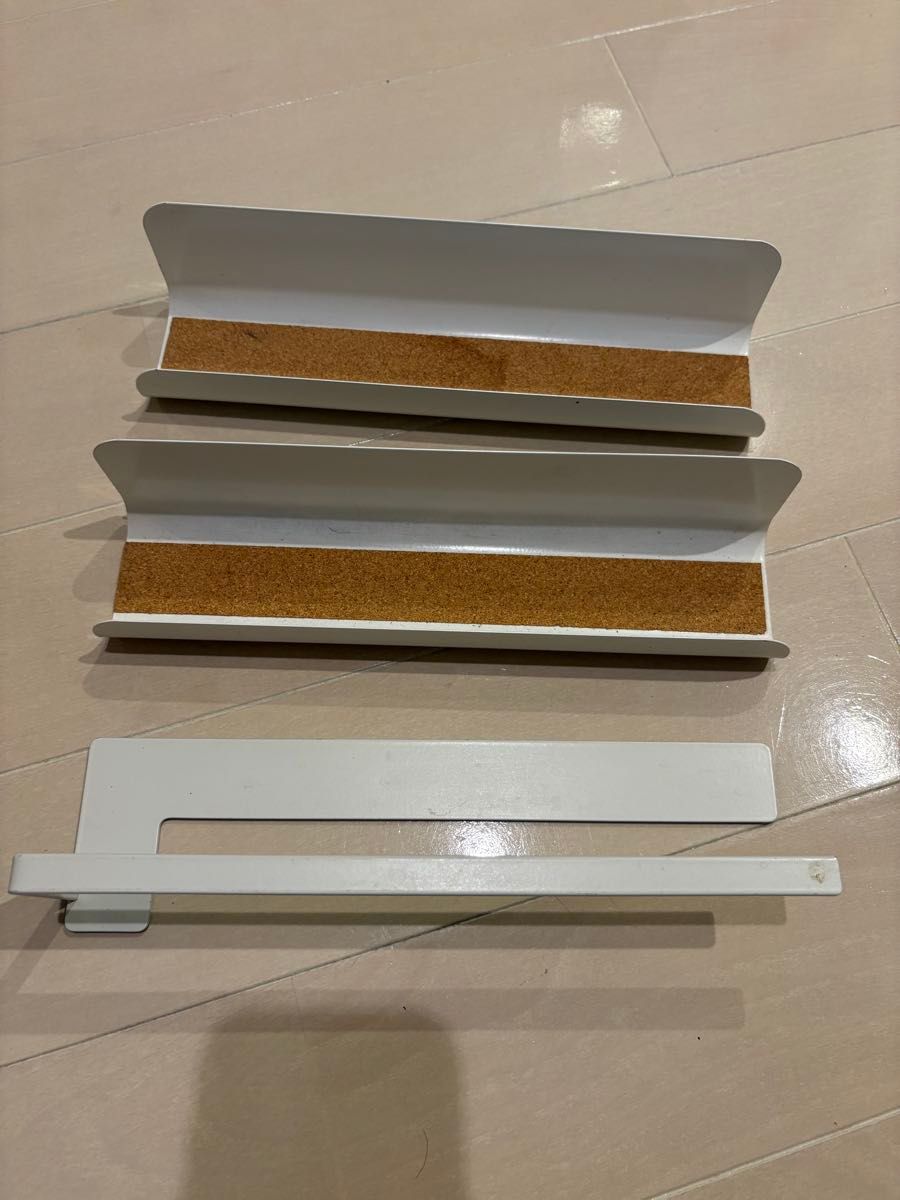 IKEA イケア マグネットトレイ2個 キッチンペーパーラック 3点セット ホワイト