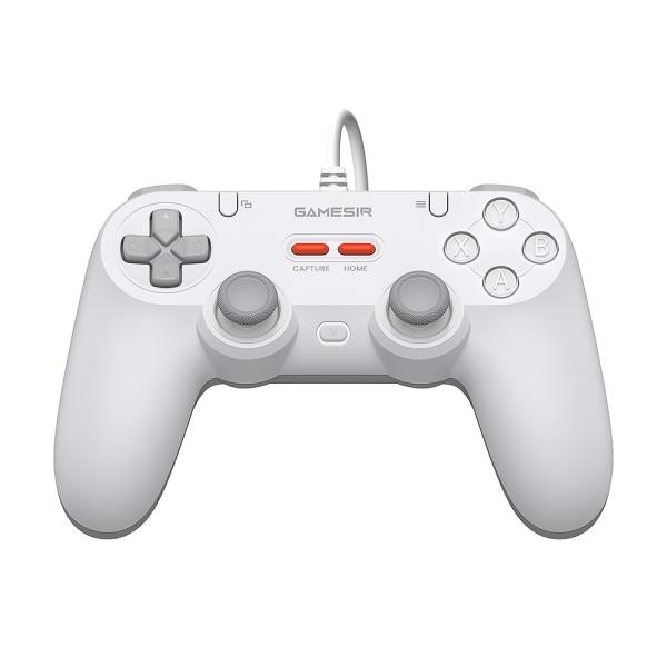 GameSir Tegenaria Lite 白色 有线游戏手柄(适用于Switch、Switch 2、Windows PC、Android、iOS,左右对称,支持涡轮、宏、映射及震动功能)