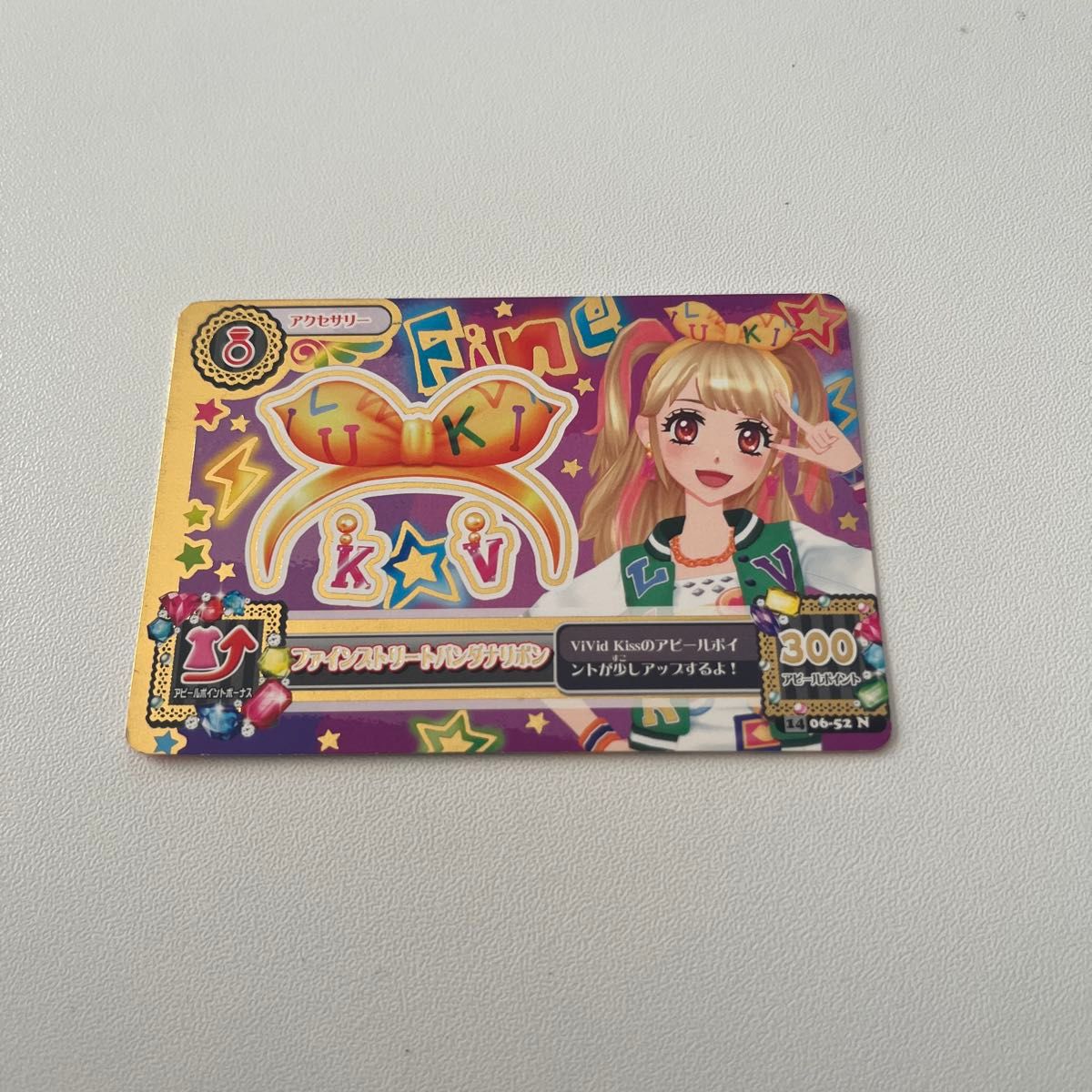 Aikatsu Card Fine Street Bandana Ribbon 14 06-52 N Accessory