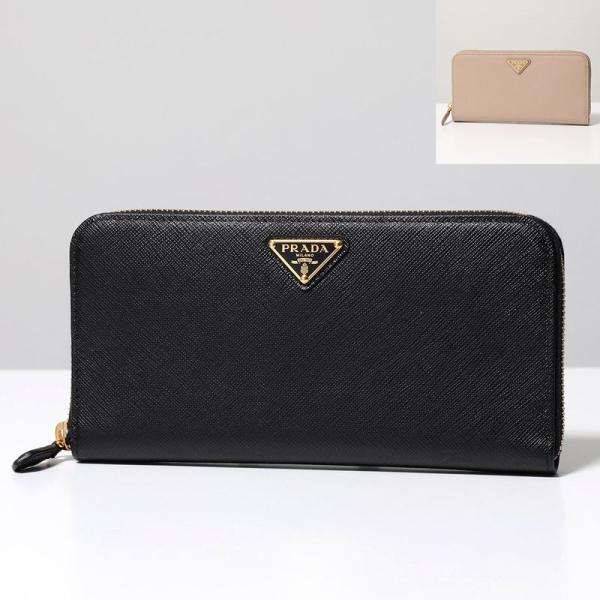 PRADA Prada Round Fastener Long Wallet 1ML506 QHH Ladies Safiano Leather Triangle Logo Color 2 Color