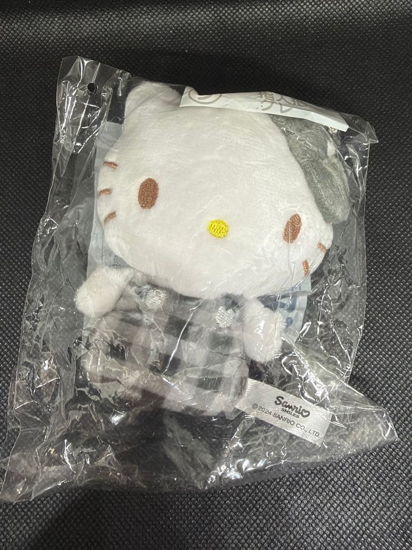 Hello Kitty 指偶 吉祥物 毛绒玩具 格纹