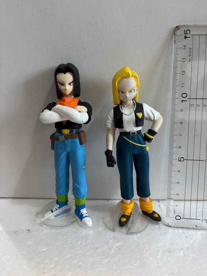 Dragon Ball Z Collectible Sofubi Figure Android 18, Android 17 with Stand