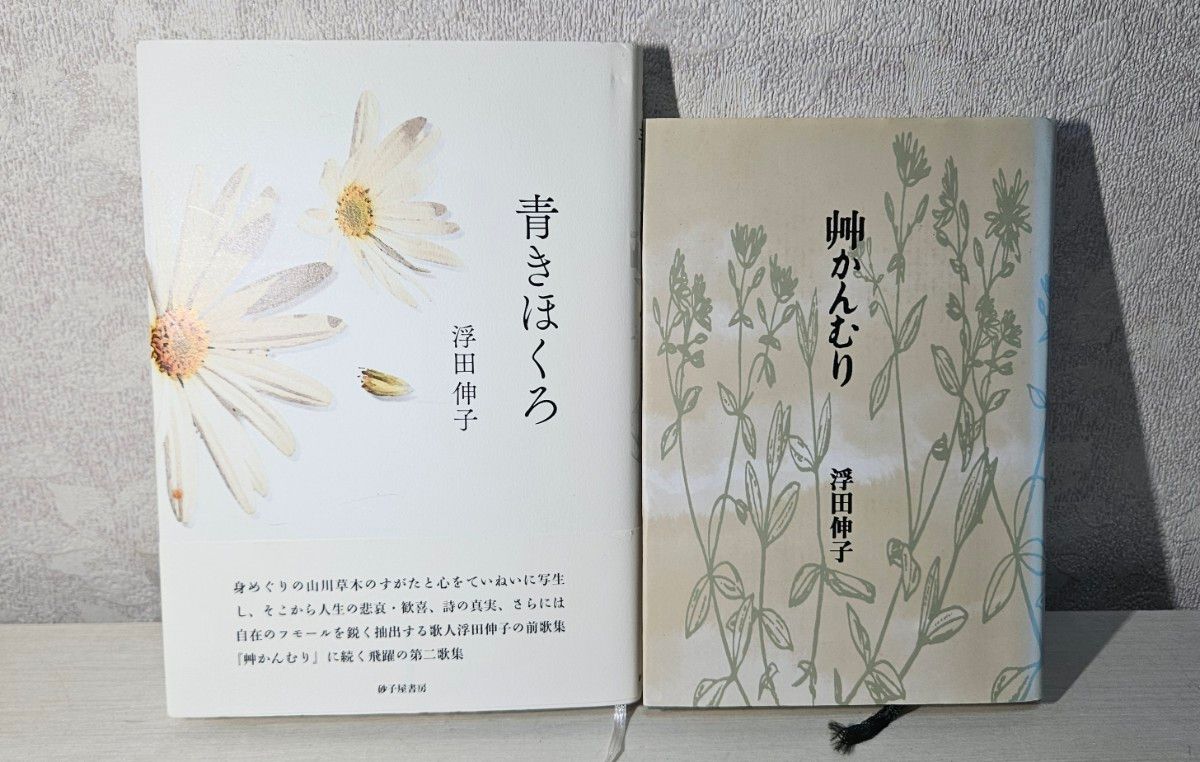 浮田伸子 歌集《青きほくろ》《艸かんむり》2册套装 砂子屋書房 短歌