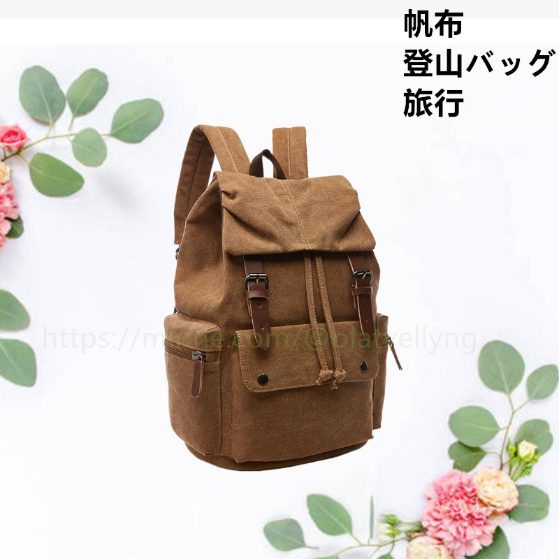 双肩包 男女通用 双肩背包 登山包 旅行 高雅 防水·疏水 休闲 新品 帆布 大容量 简约 柔软 上班通勤 单肩包