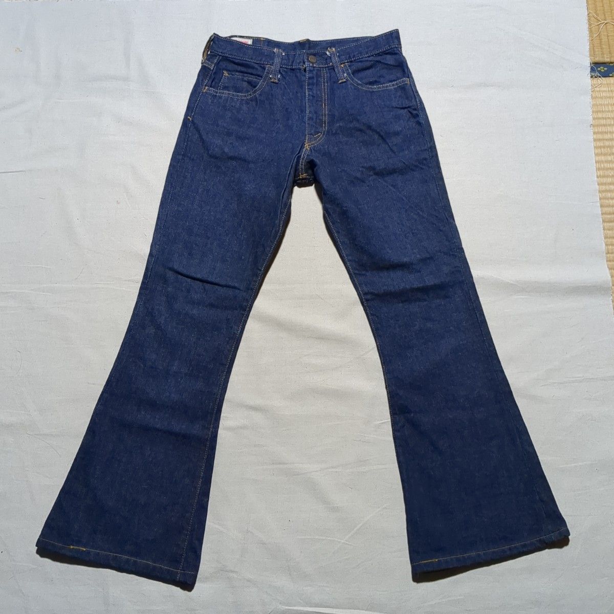 ★70年代初期 BIG JOHN 科恩米尔斯 TALON 初期款 Lot.XZ7 W29 深藏青 国产复古 钟形裤 裤脚收窄