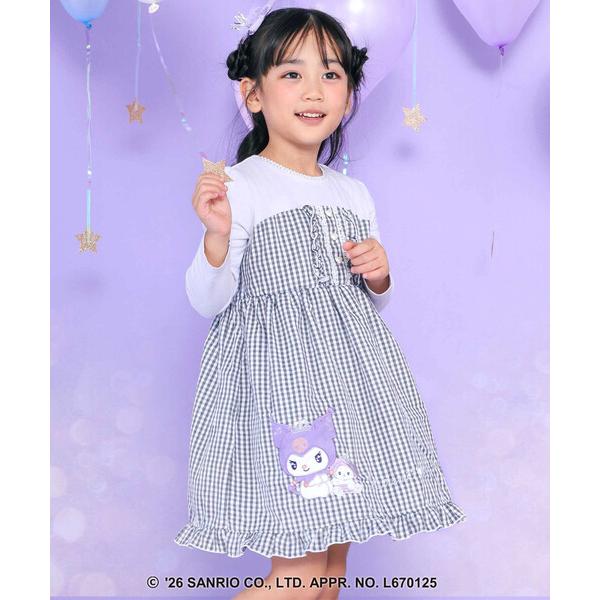 连衣裙 “三丽鸥角色xSLAPSLIP” 检查裙对接连衣裙 (80 ~ 130cm) 儿童服装女孩