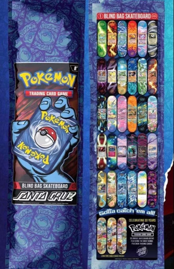 Santa Cruz Pokemon 30th滑板甲板