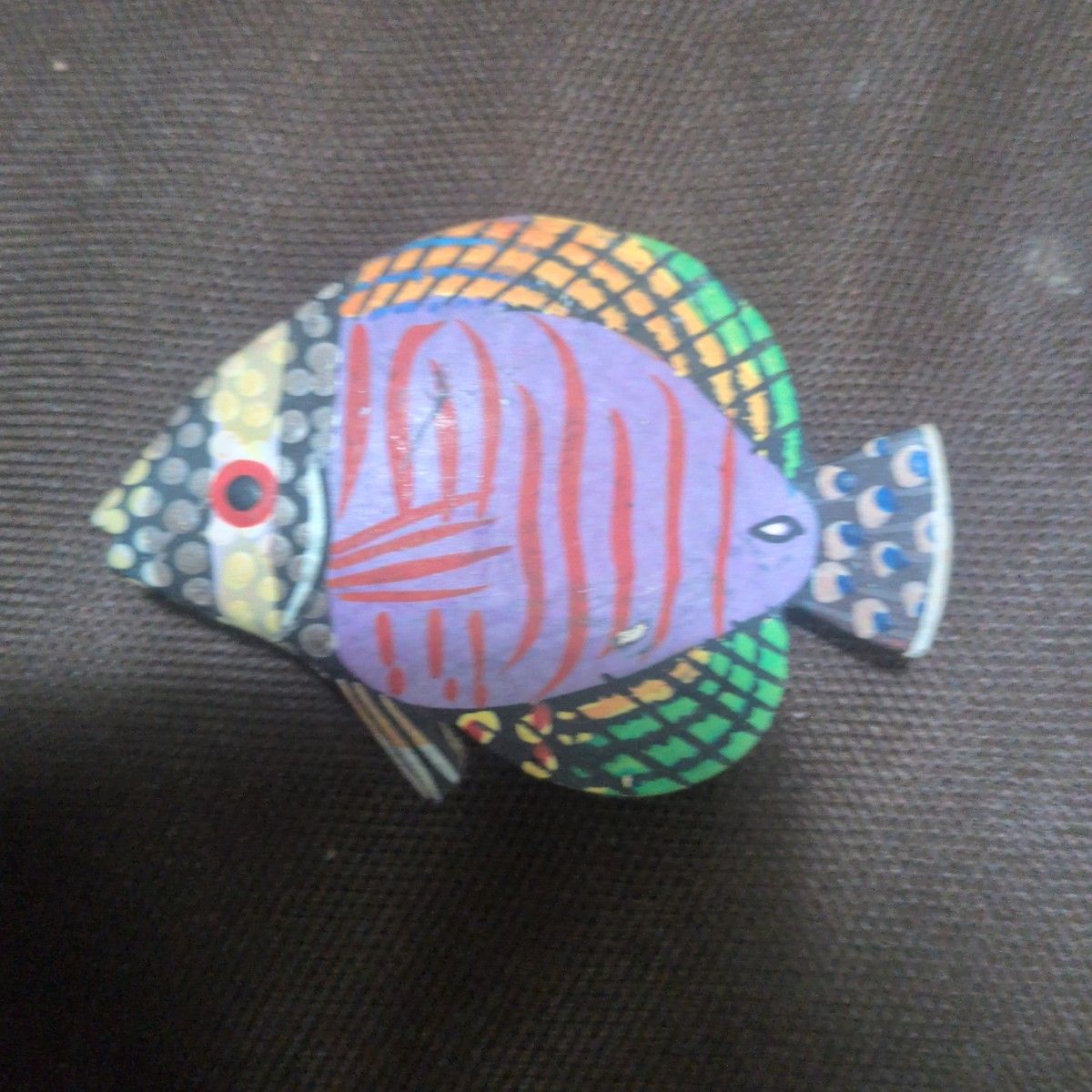 Colorful Tropical Fish Wooden Magnet - Decorative Home Accessory