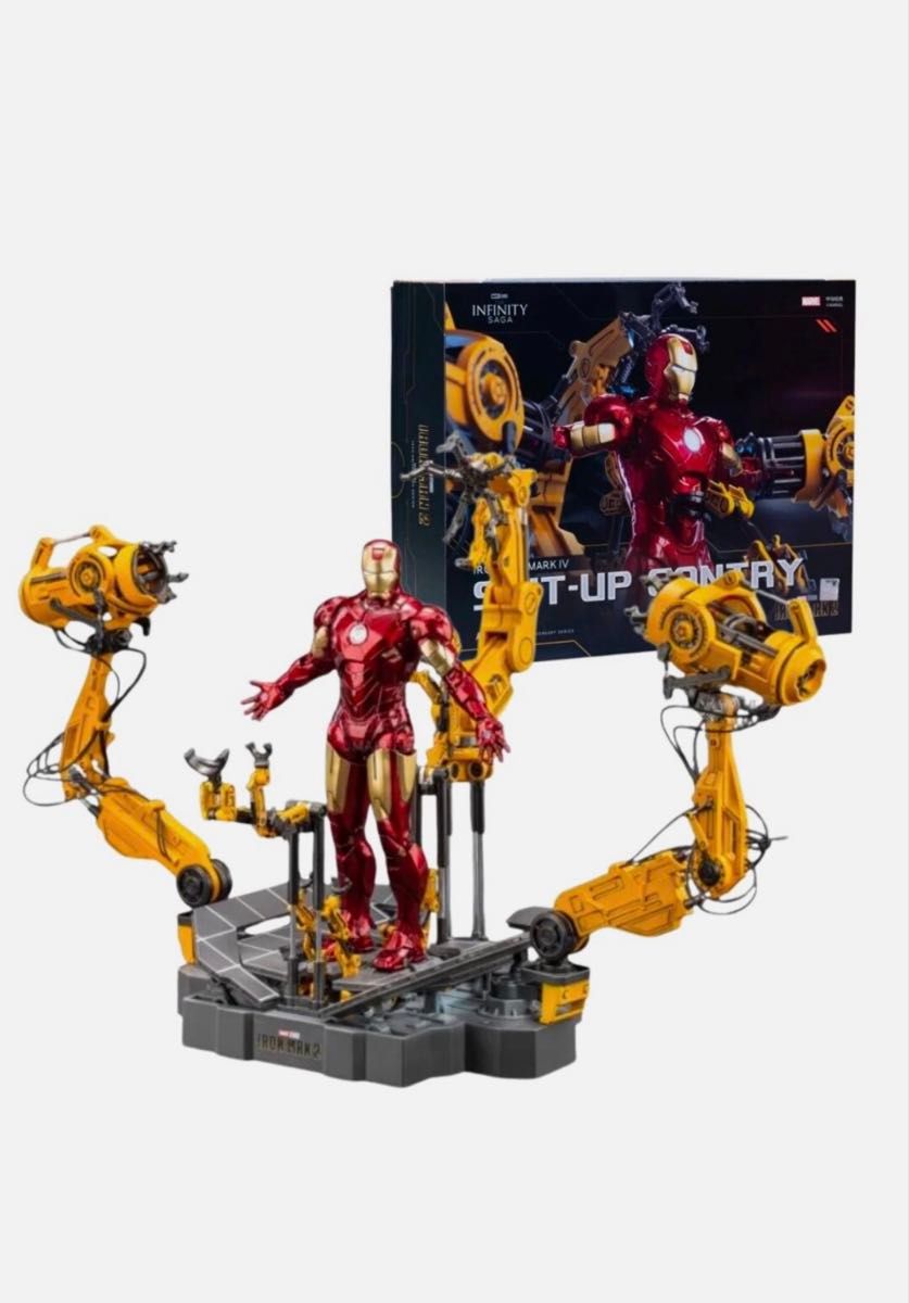 漫威7英寸钢铁侠 MK4 战甲升降台 ZD TOYS 动作人偶 动作玩具