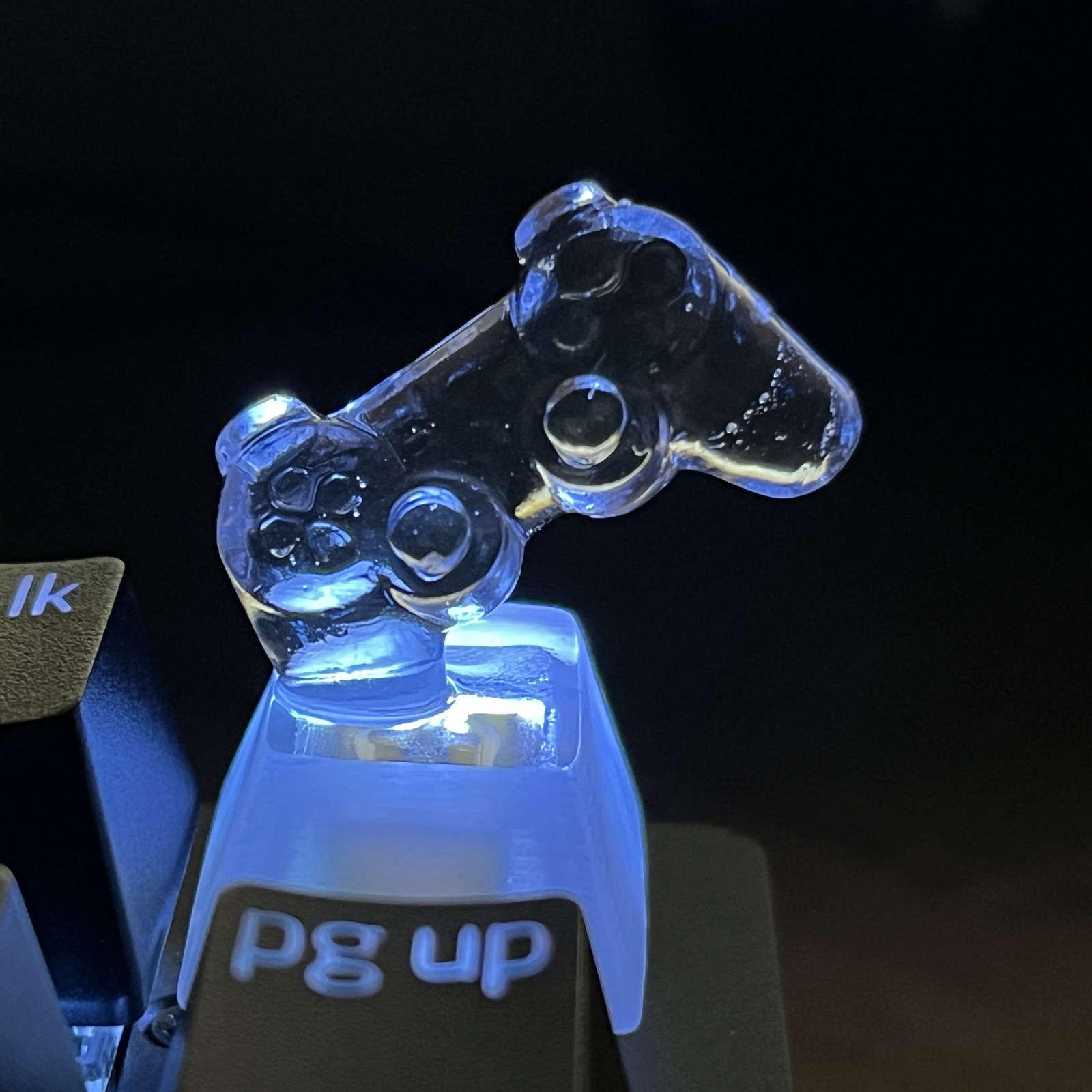 【PS4控制器风格】透明键帽 可爱 时尚 游戏键盘 推荐用于游戏PC