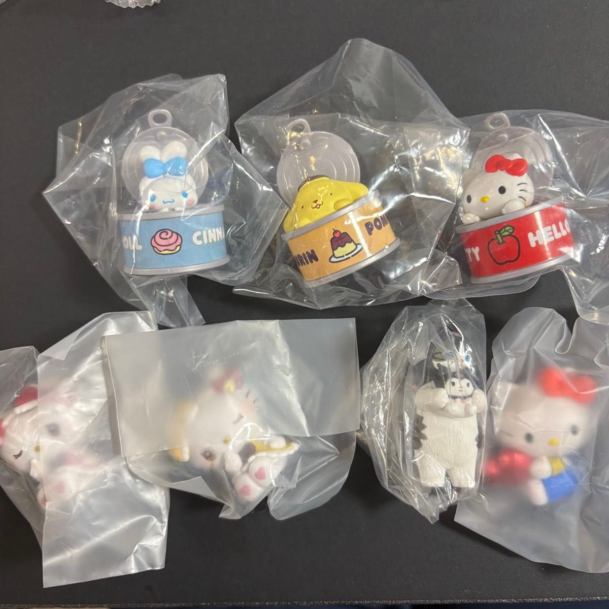 Sanrio mofusand Figure 7-Piece Set Cinnamoroll Pom Pom Purin Hello Kitty