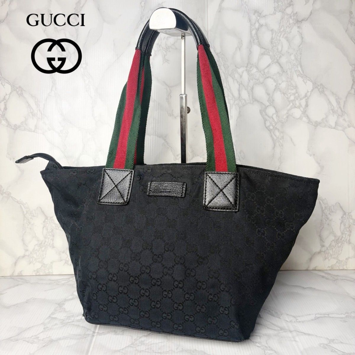 041美品GUCCI古奇手提包手提包雪莉线GG帆布肩挂