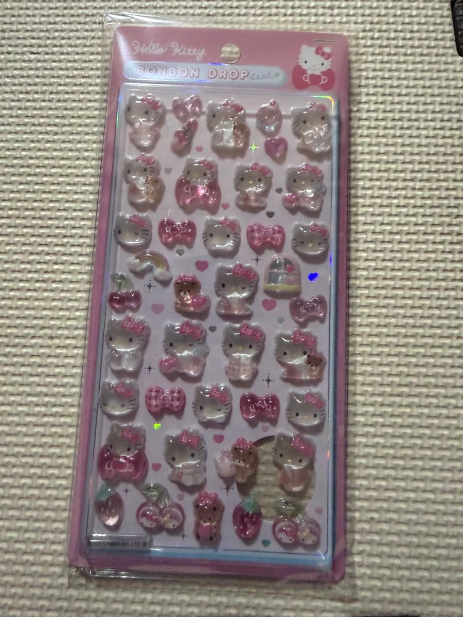 Sanrio First Edition Hello Kitty Bombon Drop Sticker Pink Authentic
