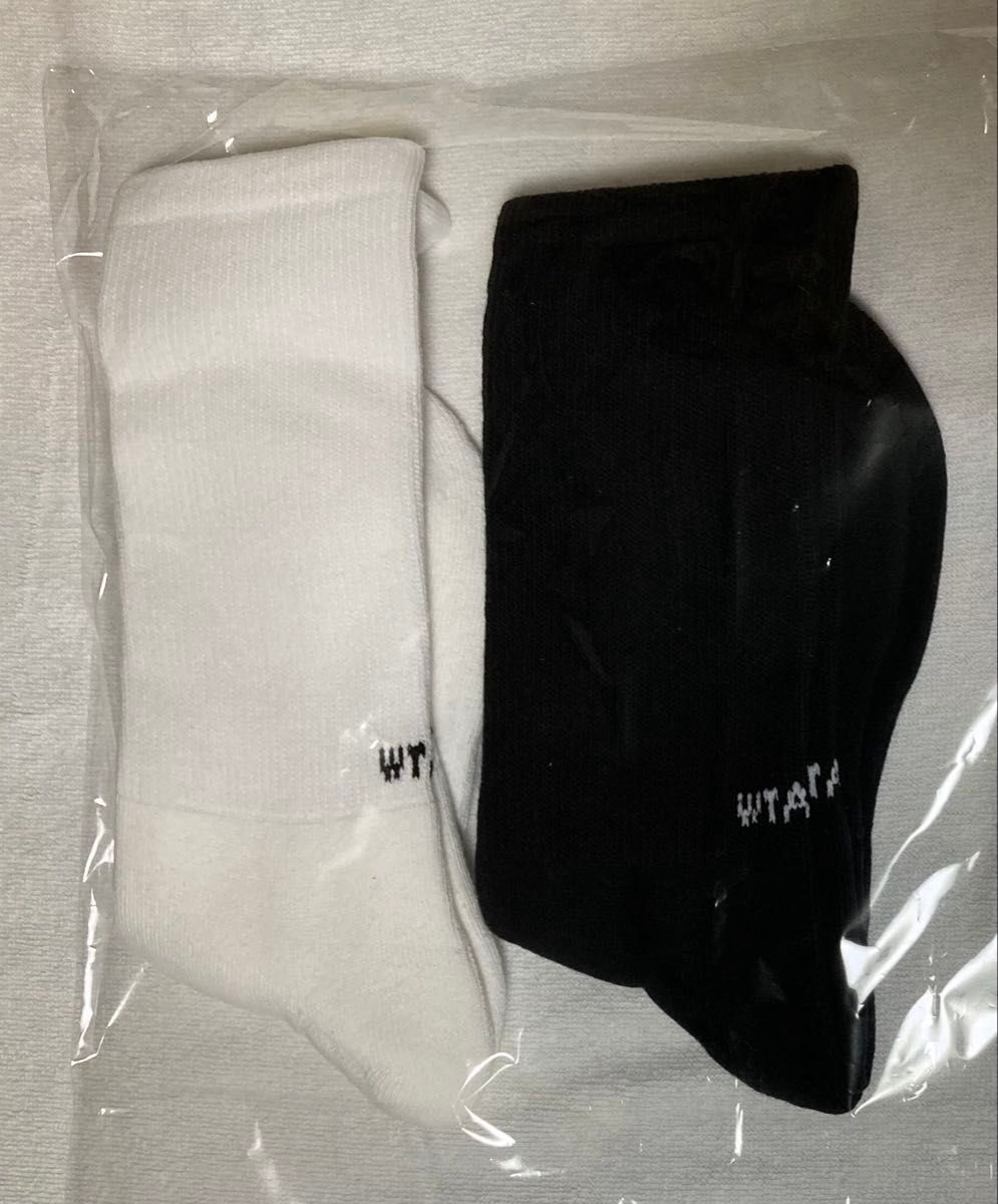 【未使用】2026aw WTAPS SKIVVIES SOX短袜白色和黑色共计2足