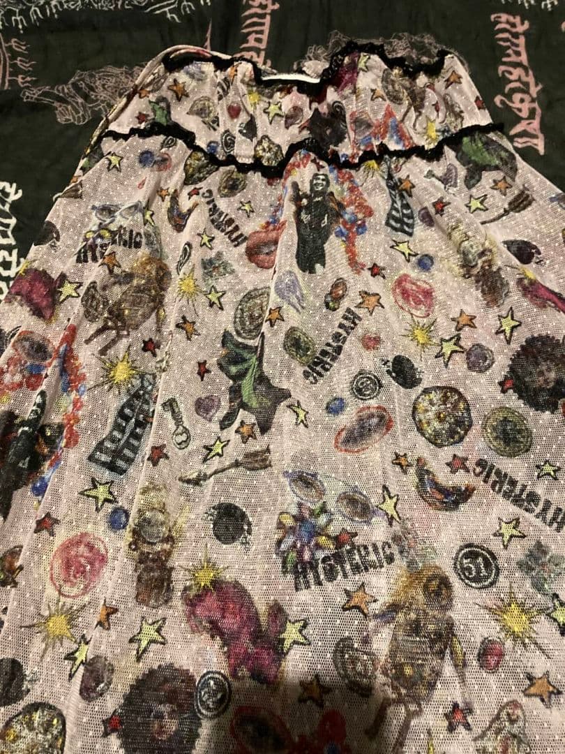 HYSTERIC GLAMOUR 全花图案 抹胸 长款连衣裙