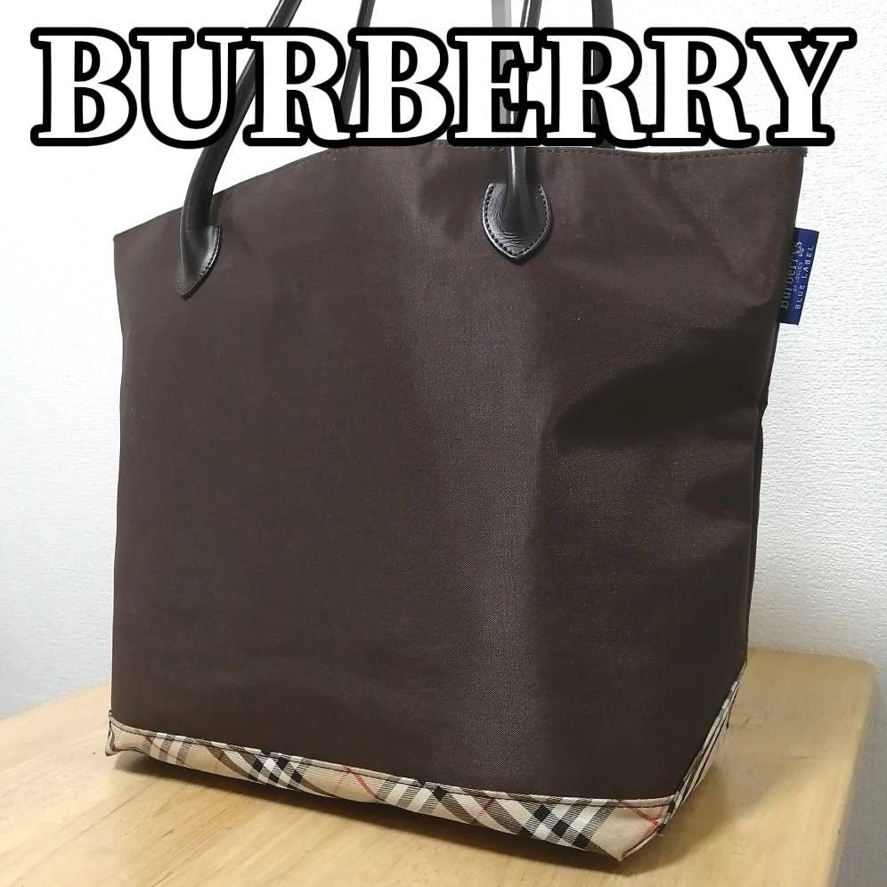 游击三日限定特卖【品相极佳】Burberry Blue Label 博柏利蓝标 托特包 诺瓦格纹