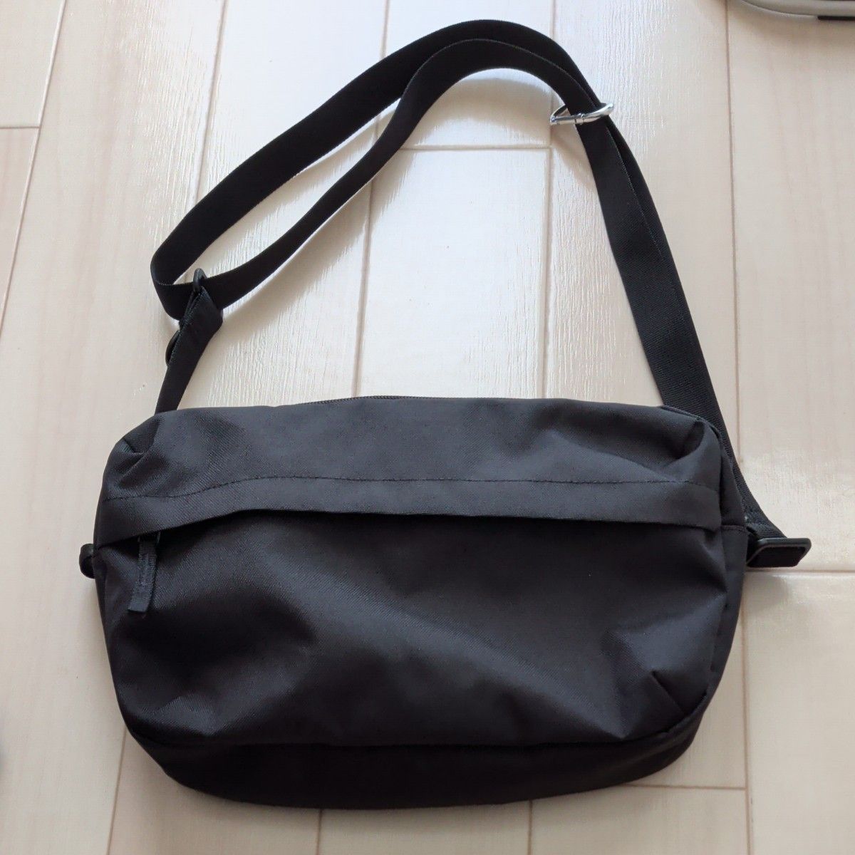 MUJI Water-Repellent Shoulder Bag Black with Back Pocket