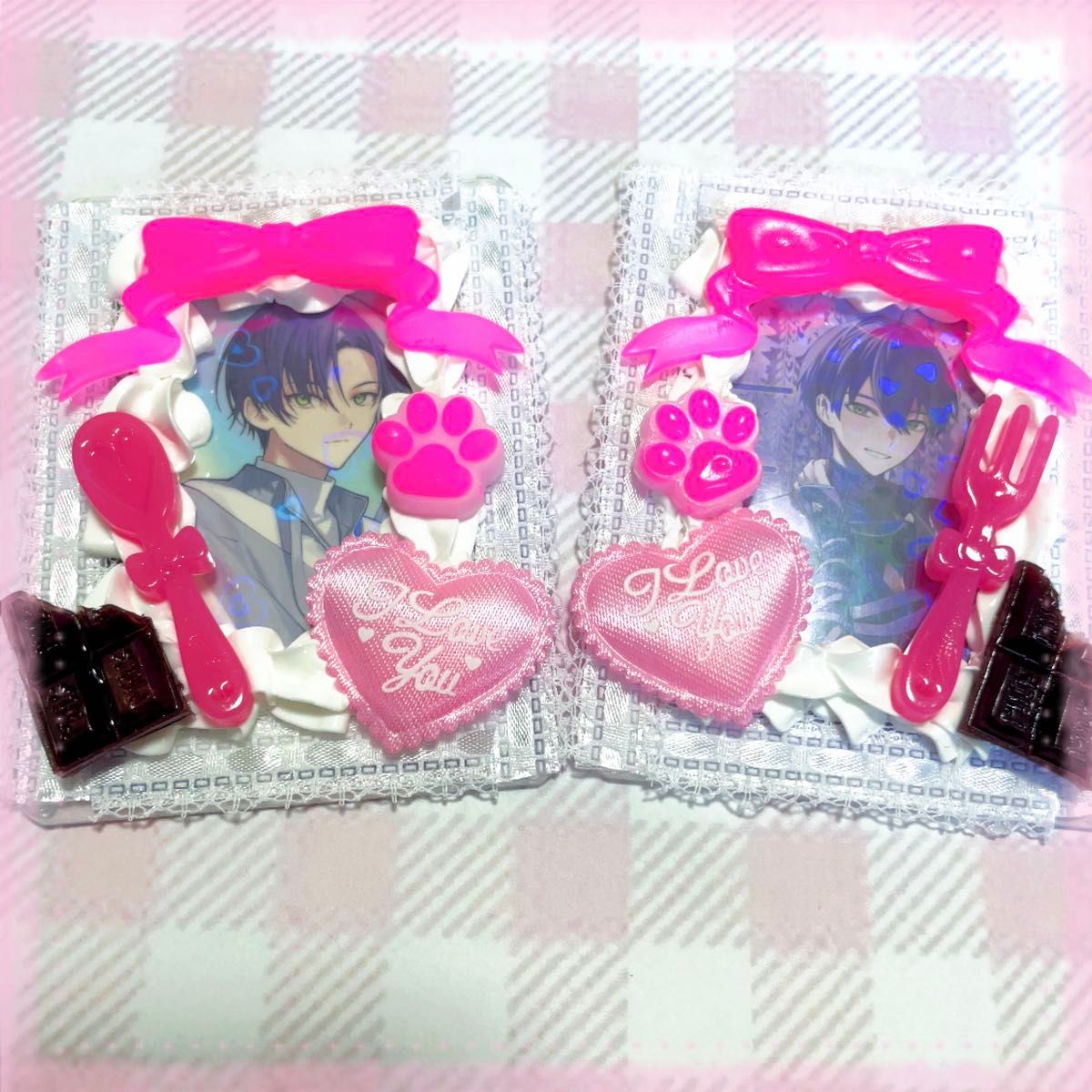 Hard Card Case Decoration, Trading Card Case Decoration, Pink, Mass Production Type, Heisei Girl, Set of 2