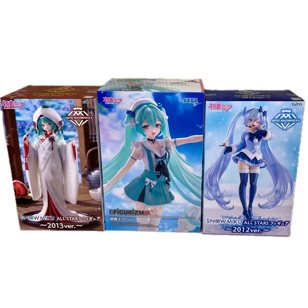 初音未来 手办 三件套 雪未来 2012版 2013版 FIGURIZMα 水手服