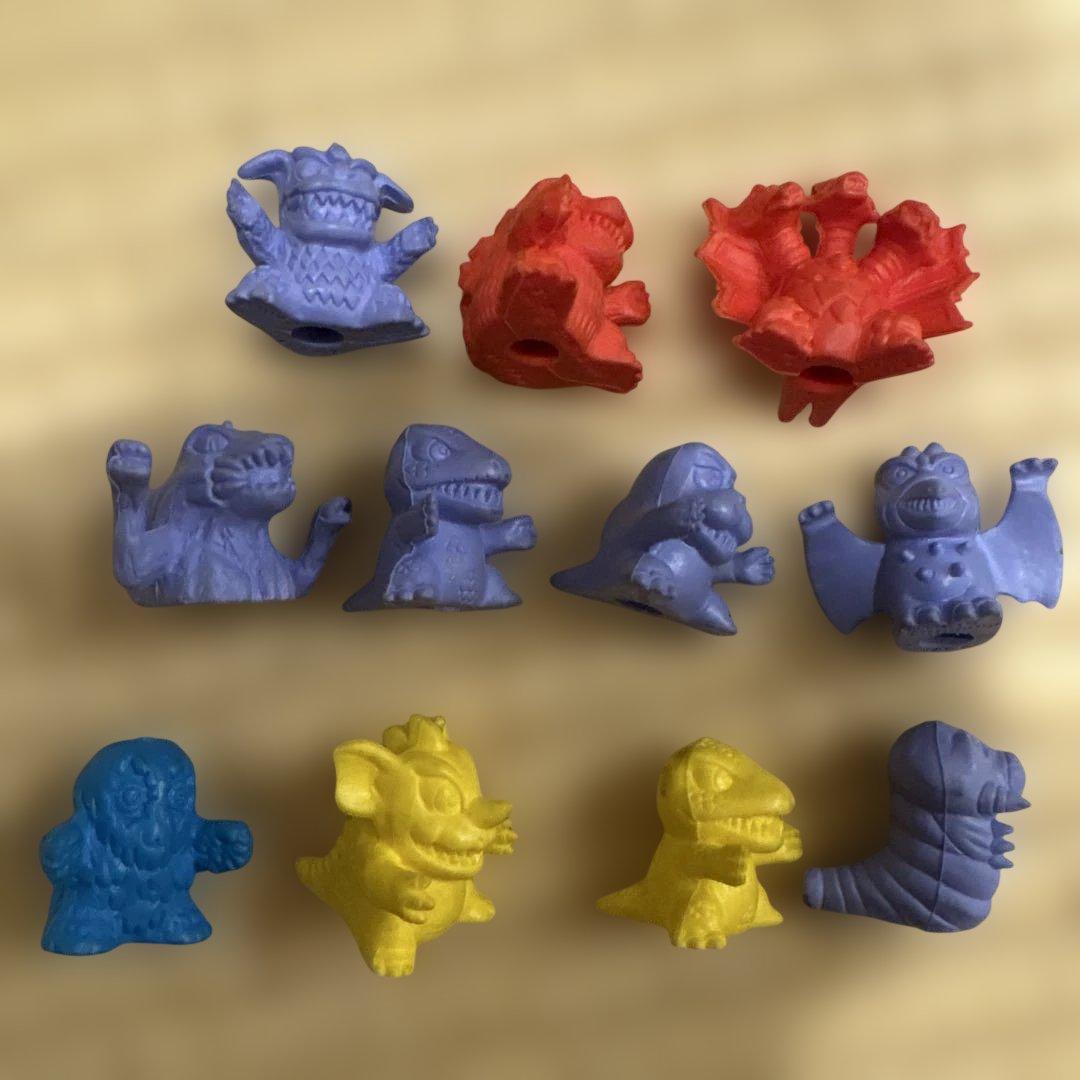 哥斯拉怪兽橡皮擦手办11件套整批出售1