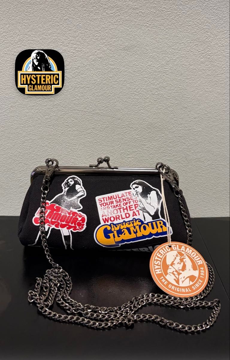 一货难求★全新未使用☆HYSTERIC GLAMOUR 贴纸金属搭扣两用零钱包 Y2K款