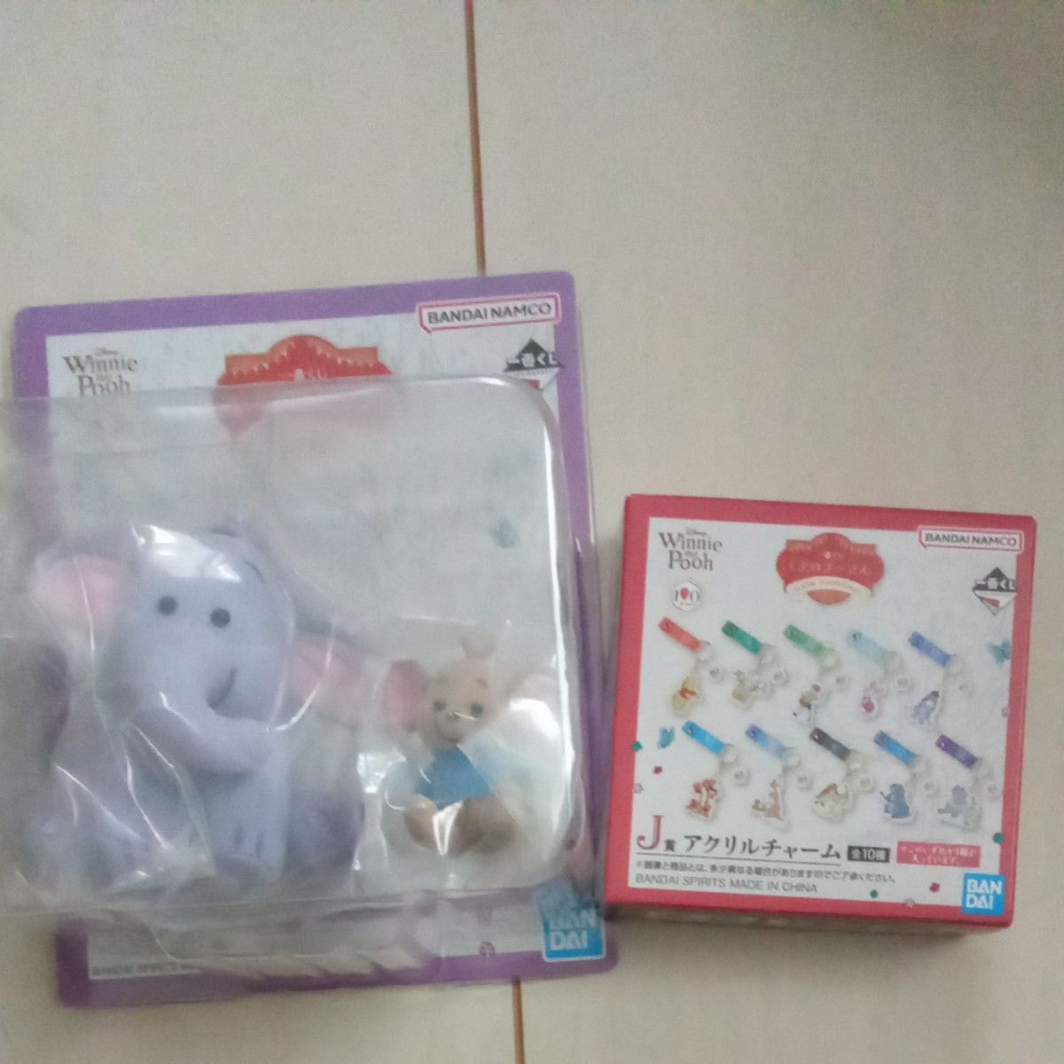 一番赏 小熊维尼100周年纪念 G赏 兰皮&卢 手办 J赏 亚克力挂件套装