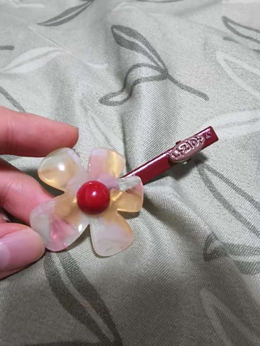 丽兹丽莎花主题发夹红色系
