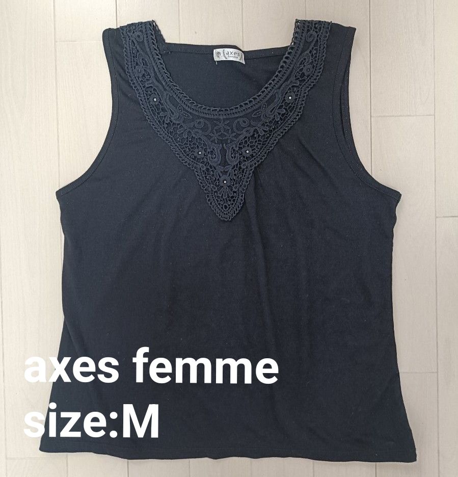 axes femme 无袖上衣 黑色蕾丝