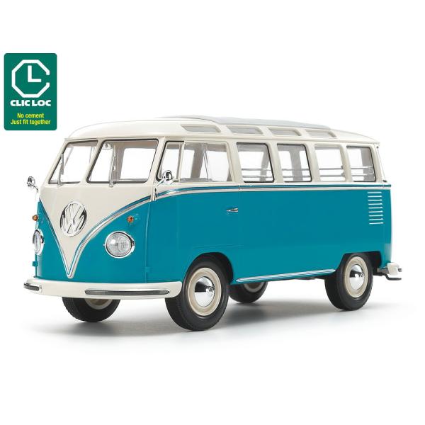 Tamia1/24点击锁定汽车模型系列No.2大众型2 (T1) (蓝色/白色)(28102) 塑料模型退货种类B