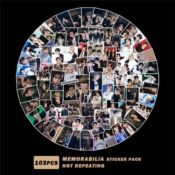 Enhypen商品贴纸套装103张Enhypen MEMORABILIA sticker手册韩流KPOP偶像照片支援小物全员