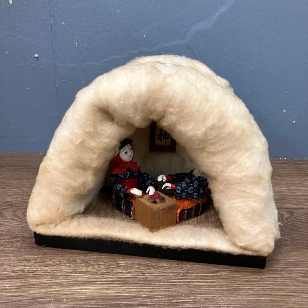 3F【昭和复古】秋田县横手市 雪屋人偶装饰 传统工艺 旅游纪念品
