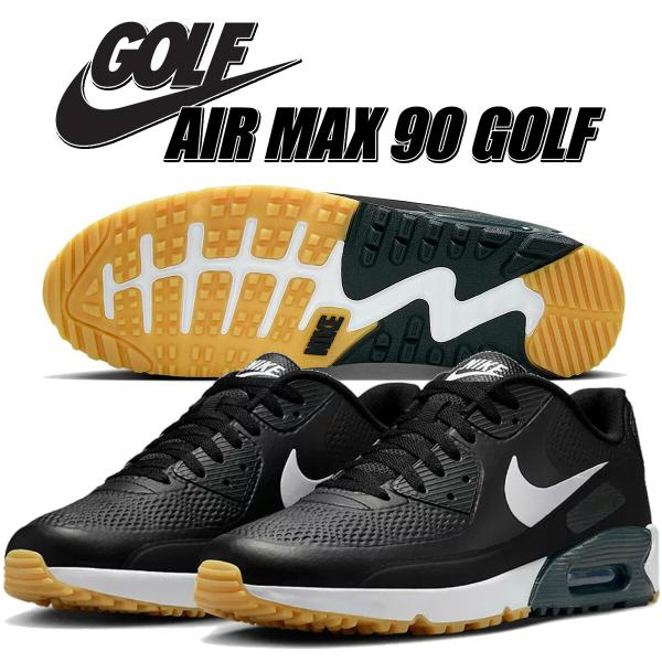 耐克 Air Max 90 高尔夫球鞋 黑色 白色 NIKE AIR MAX 90 GOLF 黑/白 hv9305-001