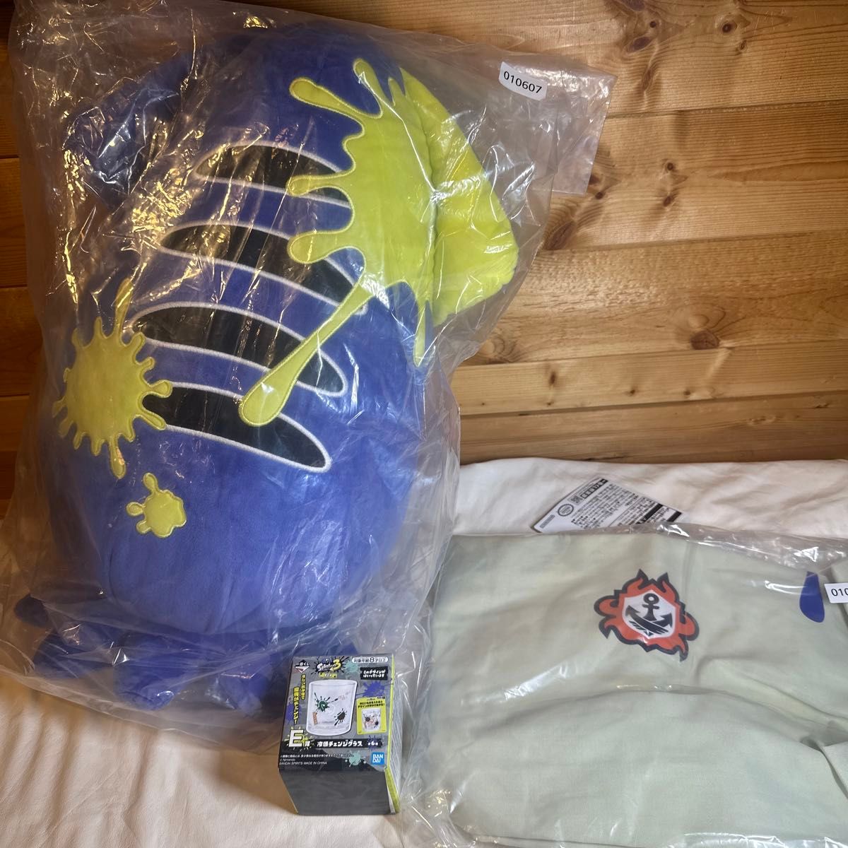Ichiban Kuji Splatoon 3 Third Wave Prize B: Ink Tank BIG Plush Toy Prize C, Tote Bag Prize E, 3-Piece Glass Set