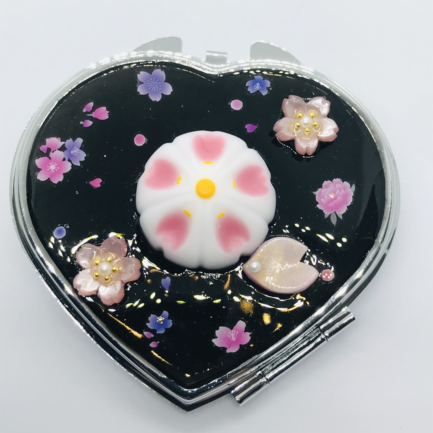 和菓子(樱花)便携化妆镜