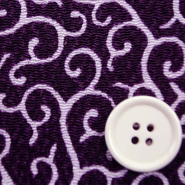 人造丝乔其纱 日本传统纹样 藤蔓纹 紫色 【手工制作专用小布】 0643-89