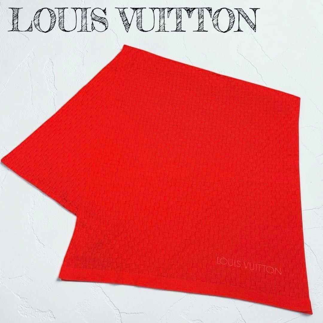 ルイヴィトン LOUIS VUITTON エシャルプ マイクロダミエ マフラー ストール カシミヤ混 イタリア製 M75131
