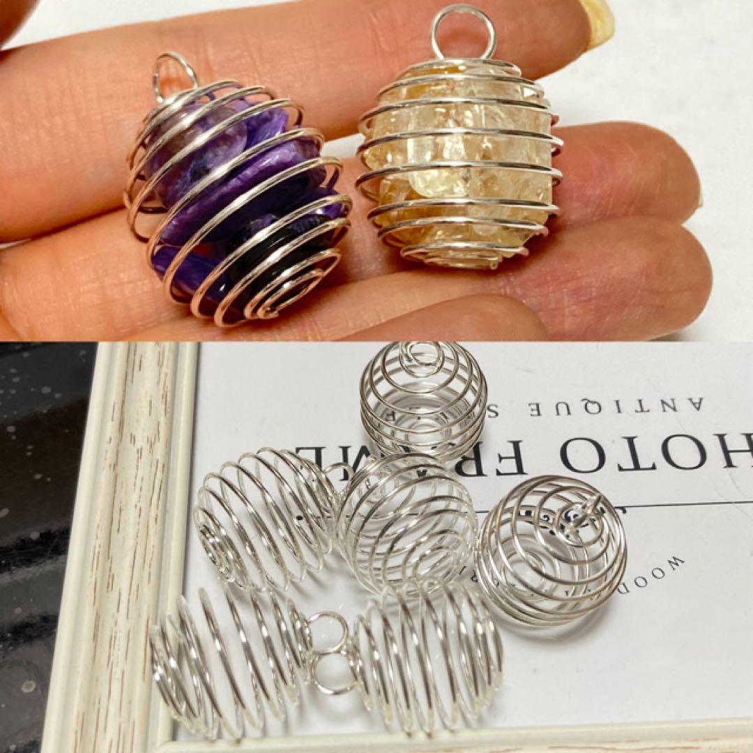 Handmade Wire Cage (Small) 2-Pack, Enjoy Filling with Your Favorite Natural Stones or Beads