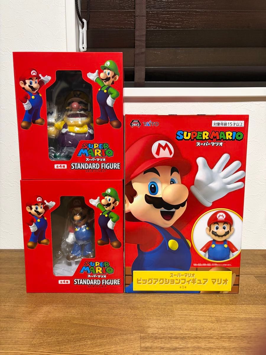 [Unopened] Super Mario Standard Figures (2 Types) & Big Action Figure Mario, Set of 3 Pieces