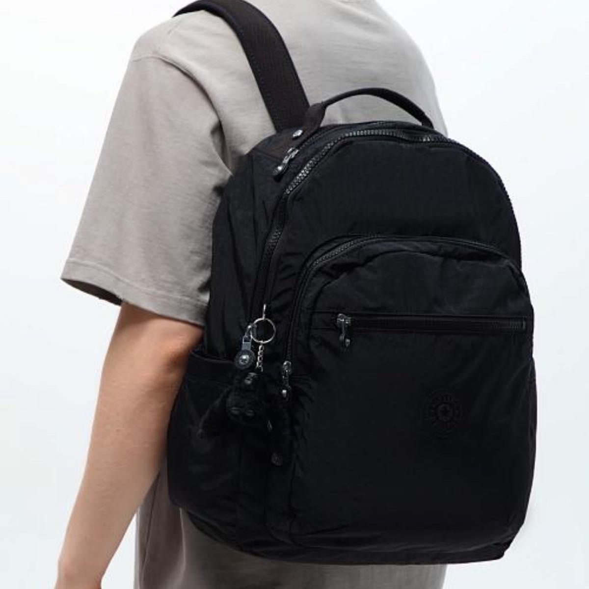 Kipling 奇普林 首尔 背包 双肩包 黑色
