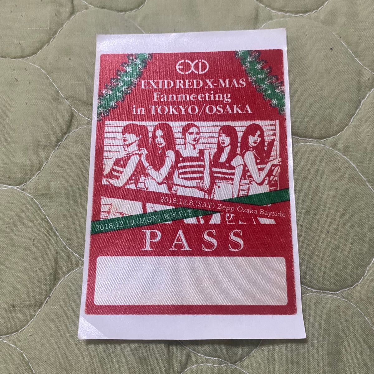 EXID RED X-MAS 见面会 TOKYO/OSAKA 2018年通行证贴纸